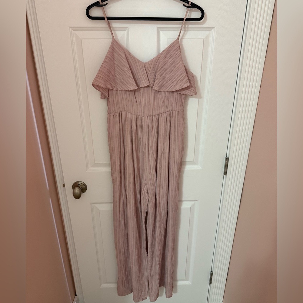 Lost in Lunar Pink Ruffled Jumpsuit